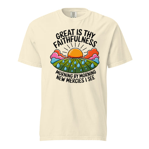 Great is Thy Faithfulness Christian Bible Verse T-Shirt